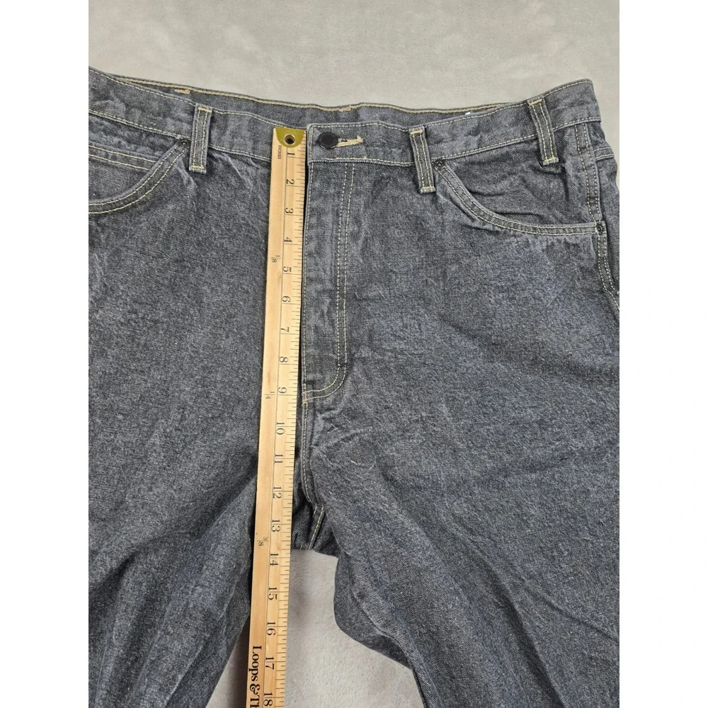 Dickies Carpenter Shorts Mens 38 Fit 37 Black Denim ER305BK Utility Workwear - Picture 4 of 9